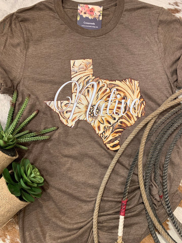 Native-Leather Texas Patch-Graphic Tee